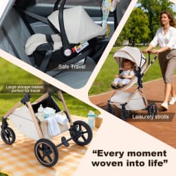 3 in 1 Baby Stroller Multi-functional High Landscape Cart Can Sit Reclining Light Folding Strollers Baby Pushchair Baby Carriage