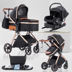 3 in 1 Baby Stroller Multi-functional High Landscape Cart Can Sit Reclining Light Folding Strollers Baby Pushchair Baby Carriage