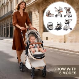 3 in 1 Baby Stroller Multi-functional High Landscape Cart Can Sit Reclining Light Folding Strollers Baby Pushchair Baby Carriage