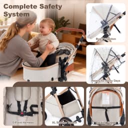 3 in 1 Baby Stroller Multi-functional High Landscape Cart Can Sit Reclining Light Folding Strollers Baby Pushchair Baby Carriage