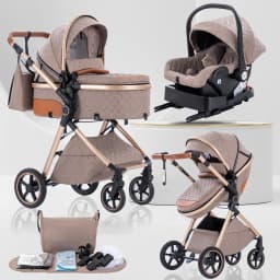 3 in 1 Baby Stroller Multi-functional High Landscape Cart Can Sit Reclining Light Folding Strollers Baby Pushchair Baby Carriage