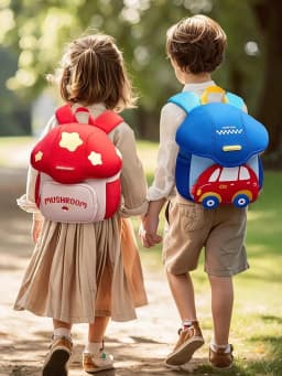 AIBEDILA Cartoon Kindergarten Backpack Cute Mushroom Kids Backpack Lightweight Children's Travel Bag 1-5T Boy/Girl Toddler Gift