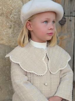 Dave Bella Children Coat Autumn Winter Baby Girl Thick Trendy Jacket Outing Top Plush Outerwear Children Clothes Lapel DB4247744