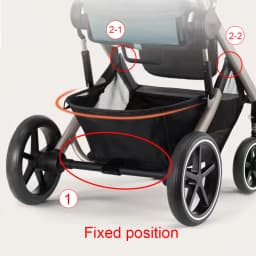 Stroller Shopping Basket For Cybex Balios S Lux Buggy Storage Bag Upgraded Type With Large Capacity Baby Replacement Accessories