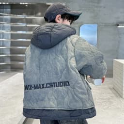 2025 New Boys' Winter Down Jacket Thickened Cotton Coat for Kids - Warm & Cozy Toddler to Teen Outdoor Winter Clothing