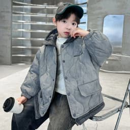 2025 New Boys' Winter Down Jacket Thickened Cotton Coat for Kids - Warm & Cozy Toddler to Teen Outdoor Winter Clothing