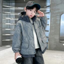 2025 New Boys' Winter Down Jacket Thickened Cotton Coat for Kids - Warm & Cozy Toddler to Teen Outdoor Winter Clothing