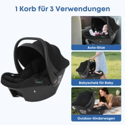 Infant Baby Car Seat Newborn 0-12 Months Max 12kg Sun Canopy Padded Seat 3-Point Safety Belt Side Protection I-Size Baby Car Sea