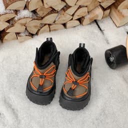 Kids Ankle Boots Soft Bottom Toes Capped Boys Girls Sports Boots Non-slip 2025 Winter New Children Warm Boots Hook&loop Handsome