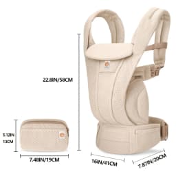 egobaby Deluxe adjustable baby out-and-out sleeping belt, breathable baby carrier, a must-have for travel, soft and skin-friendl