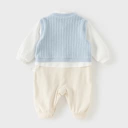 Dave Bella Baby Spring Jumpsuit Newborn Clothes Autumn Fake Two Piece Romper Boys Creeper Knitted Cute Leisure Comfort DB1260821