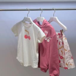 Pre-sale 2026 BP Spring Summer Baby Girls Cute Red Cherry Series T-shirts & Skirts Dress for Girls Kids Knitted Cherry Cardigan