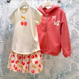 Pre-sale 2026 BP Spring Summer Baby Girls Cute Red Cherry Series T-shirts & Skirts Dress for Girls Kids Knitted Cherry Cardigan