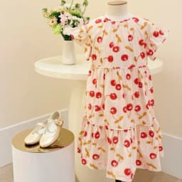 Pre-sale 2026 BP Spring Summer Baby Girls Cute Red Cherry Series T-shirts & Skirts Dress for Girls Kids Knitted Cherry Cardigan