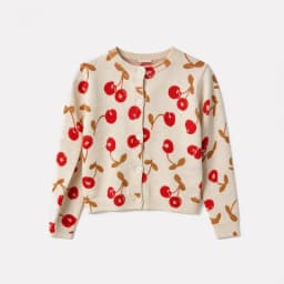 Pre-sale 2026 BP Spring Summer Baby Girls Cute Red Cherry Series T-shirts & Skirts Dress for Girls Kids Knitted Cherry Cardigan