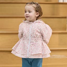 Dave Bella Children Sweet Jacket Girls Clothes Autumn Spring Kids Floral Print Coat Long Sleeve Hoodie Cute Outerwear DB1260648