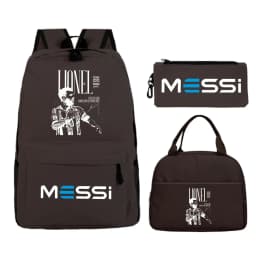 3Pcs/set Football Star Trend Backpack For Girl Boy Student Teenager Children Rucksack Kids Birthday Gift Women Casual School Bag