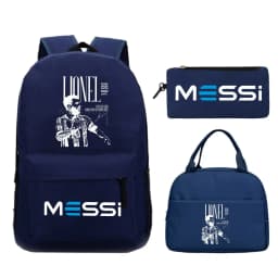 3Pcs/set Football Star Trend Backpack For Girl Boy Student Teenager Children Rucksack Kids Birthday Gift Women Casual School Bag