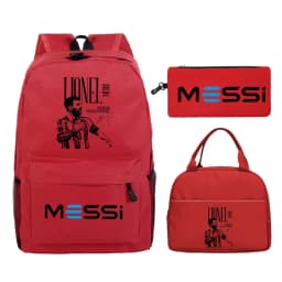 3Pcs/set Football Star Trend Backpack For Girl Boy Student Teenager Children Rucksack Kids Birthday Gift Women Casual School Bag