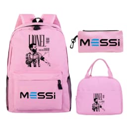 3Pcs/set Football Star Trend Backpack For Girl Boy Student Teenager Children Rucksack Kids Birthday Gift Women Casual School Bag