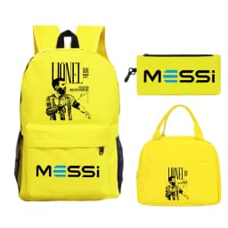 3Pcs/set Football Star Trend Backpack For Girl Boy Student Teenager Children Rucksack Kids Birthday Gift Women Casual School Bag