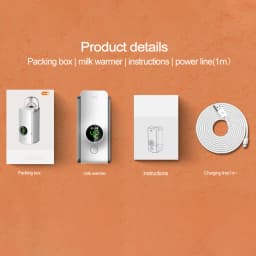 Portable Bottle Warmer Rechargeable Cordless Milk Warmer with Temperature Control Baby Bottle Warmer for Traveling Camping Home