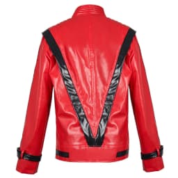 Boys Street Dance Jacket Michael Jackson Impersonator Halloween Christmas Party New Stage Performance Costume Red Leather Jacket