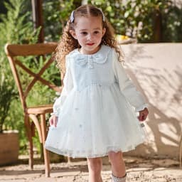 Dave Bella Mesh Floral Princess Dress Girls Baby Children Spring Autumn Sweet Charm Dress Party Wedding Clothes DB1261040
