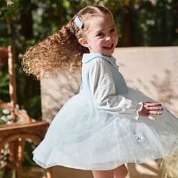 Dave Bella Mesh Floral Princess Dress Girls Baby Children Spring Autumn Sweet Charm Dress Party Wedding Clothes DB1261040