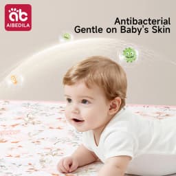 AIBEDILA Dry Baby Toddler Kids Women 100% Cotton Waterproof Washable Airy Large Size Menstrual Overnight Diaper Pad 150x100cm