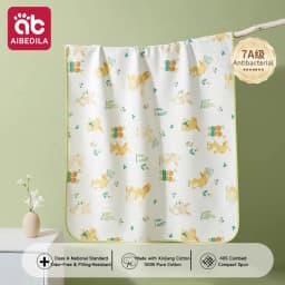 AIBEDILA Dry Baby Toddler Kids Women 100% Cotton Waterproof Washable Airy Large Size Menstrual Overnight Diaper Pad 150x100cm