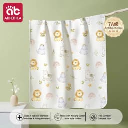 AIBEDILA Dry Baby Toddler Kids Women 100% Cotton Waterproof Washable Airy Large Size Menstrual Overnight Diaper Pad 150x100cm