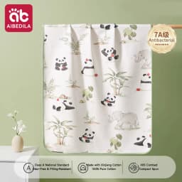 AIBEDILA Dry Baby Toddler Kids Women 100% Cotton Waterproof Washable Airy Large Size Menstrual Overnight Diaper Pad 150x100cm