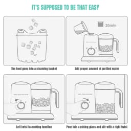 Multi-functional Baby Food Maker Supplementary Food Processor Kids Food Mill Steaming Stirring Warming Cooking Machine