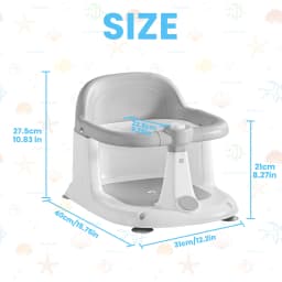Baby Bath seat for Babies 6 Months & up, Sit Up Bath Seat, Non-Slip Infant Bath Tub Chair with 4 Suction Cups,Great Shower Gifts