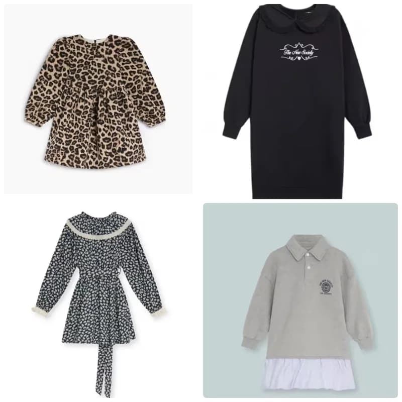 Pre-sale 2026 TNS NEW Autumn Leopard Print Dress Baby Girls Dress Kids Boutique Clothes Birthday Party Kids Dresses for Girls