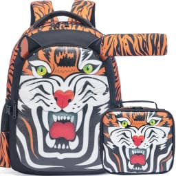 Boys & Girls Backpack Set with Lunch Box, School Travel Bookbag for Preschool & Elementary Kids Ages 8-10
