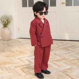 Boy Suit Set Toddler Wedding Outfit Infant Birthday Party Gift Clothes Children School Graduation Christmas Performance Tuxedo