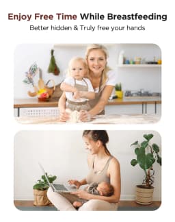 Wearable Breast Pump Hands Free Electric Breast Pumps 3 Modes 12 Levels Comfort Milk Collector Lightweight with LED Display