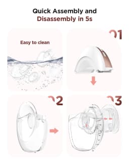 Wearable Breast Pump Hands Free Electric Breast Pumps 3 Modes 12 Levels Comfort Milk Collector Lightweight with LED Display