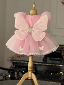 New Arrival Flower Girls Dresses For Wedding Delicate Luxury 3D Butterfly Kids Princess Gown Dancing Wear Birthday Party Gowns