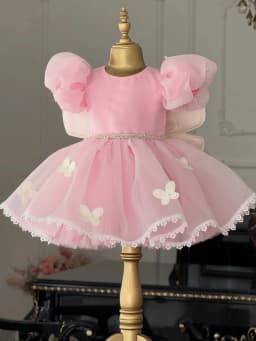 New Arrival Flower Girls Dresses For Wedding Delicate Luxury 3D Butterfly Kids Princess Gown Dancing Wear Birthday Party Gowns