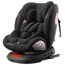 R129 I-Size Child Safety Seat 40-150cm with ISOFIX and 360° Rotation Rearward & Forward Facing Baby Car Seat 5-Point Harness Top Tether Alarm Side Impact Protection 10-Position Headrest 4 Recline Positions