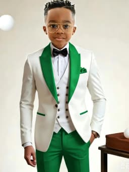 Chic Boys Slim Fit Suits 3 Pieces Formal Party Wear Handsome Smart Kids Suit Set Wedding Ring Bearer Outfit Birthday Tuxedo