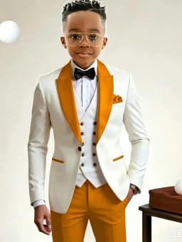 Chic Boys Slim Fit Suits 3 Pieces Formal Party Wear Handsome Smart Kids Suit Set Wedding Ring Bearer Outfit Birthday Tuxedo
