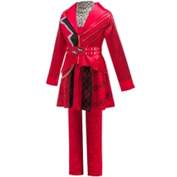 Movie Girls Red Princess Wonderland Costume Sets Kids Jacket Dress Pants For Child Halloween Themed Parties Carnival Outfits