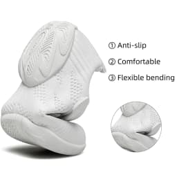 BAXINIER Cheer Shoes for Youth Girls Boys White Cheerleading Sneakers Lightweight Breathable Athletic Training Dance Shoes with Hook Loop Closure Anti-Slip Soft Sole
