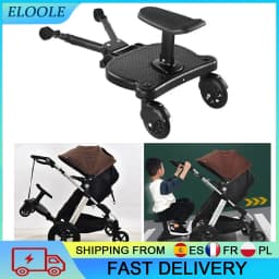 Stroller Board With Seat 25KG / 55LBS Maximum Load Capacity Universal Stroller Pedal With Detachable Seat And Backrest For Outdoor Stroller Walking