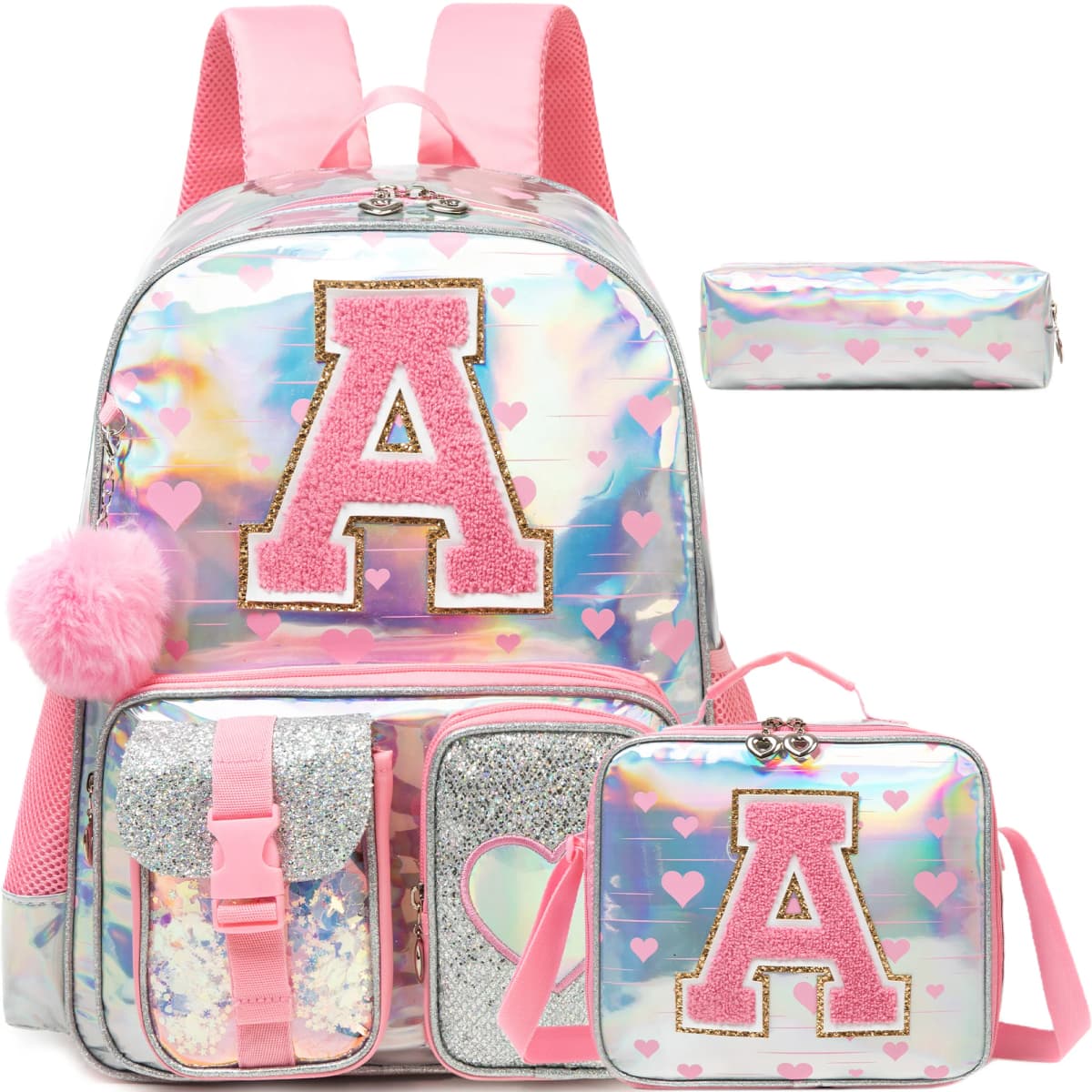 Cute Backpack for Girls Aesthetic Backpack School Backpack for Girls Backpack with Lunch Box Back to School Supplies