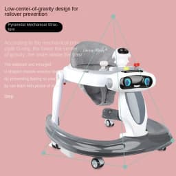 LazyChild Baby Walker For Zero To One Year Old Anti Bow Leg Anti Rollover Multifunctional Pushable Foldable